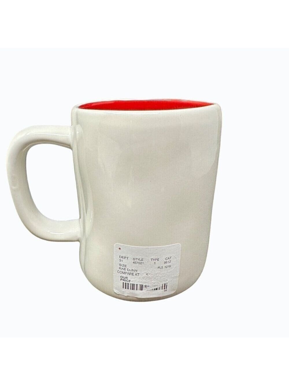 Rae Dunn Mug Peppermint Mocha Ceramic Large Coffee Cup Magenta LL Christmas Gift - Picture 4 of 7